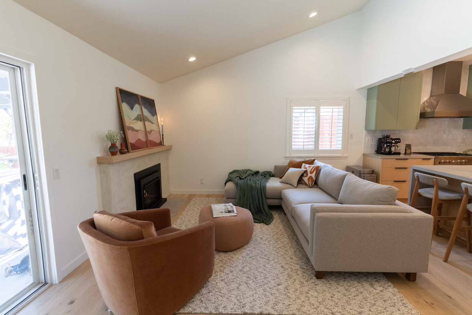Modern living room remodel Claremont CA