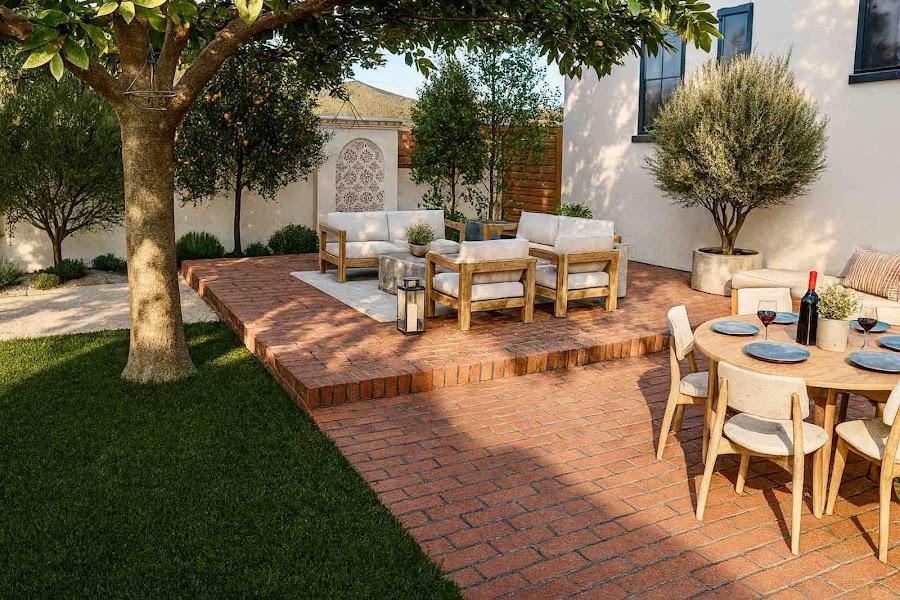 Backyard retreat with custom decking in Glendale
