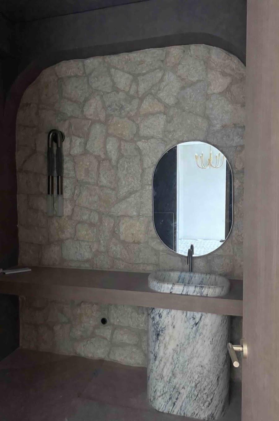 Encino Arch House bathroom with spa-inspired finishes and arched details