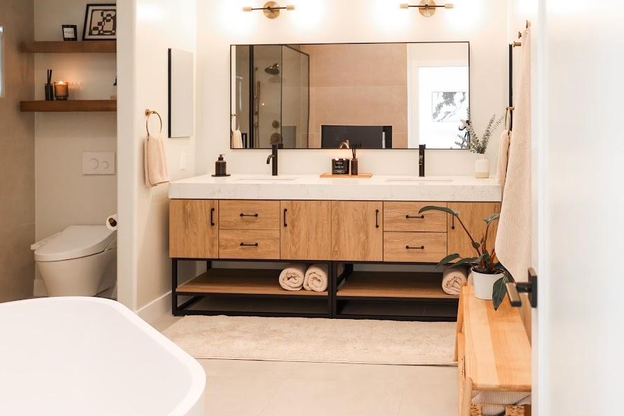 Long Beach luxury bathroom remodel with contemporary design