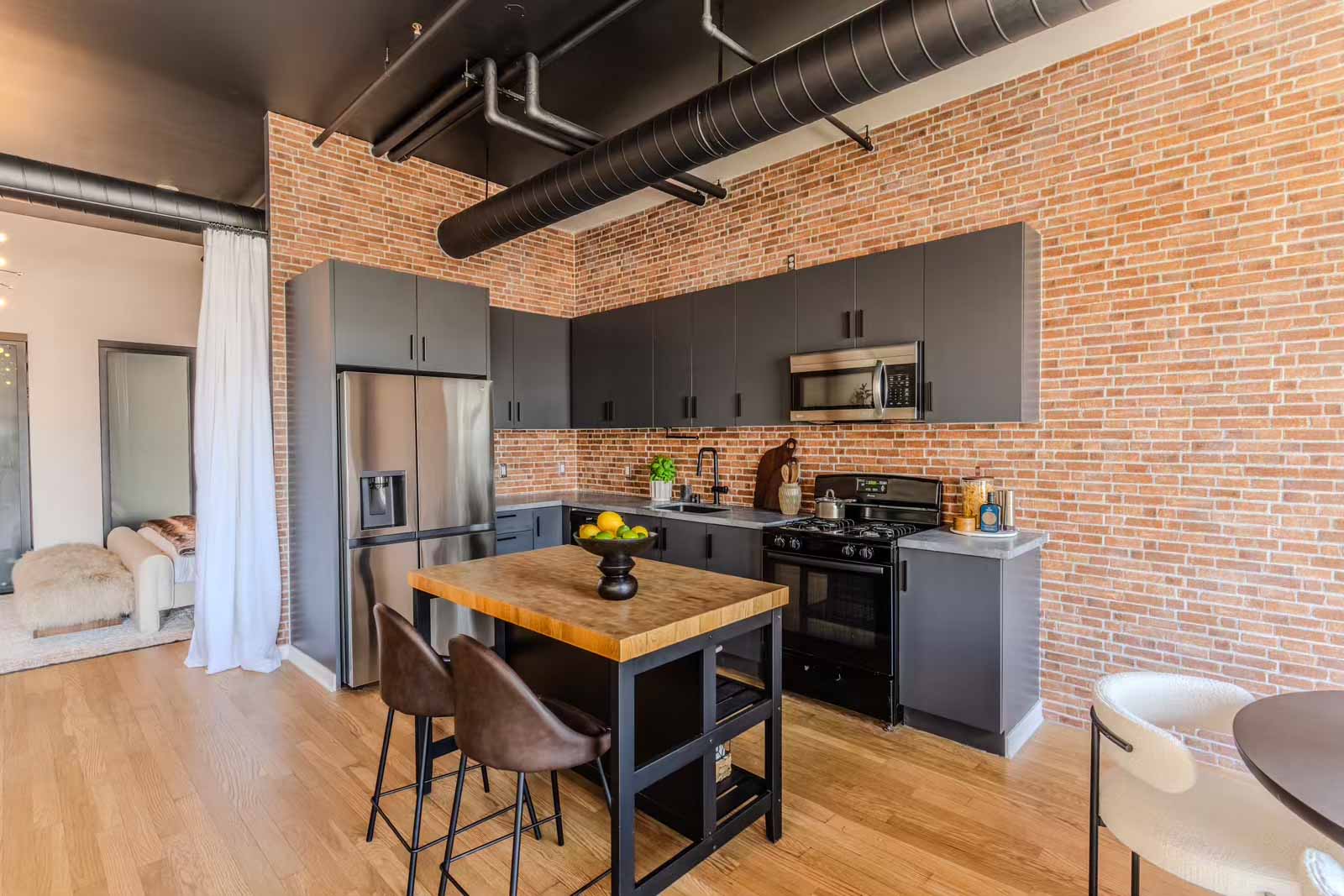 Hollywood studio kitchen stainless appliances