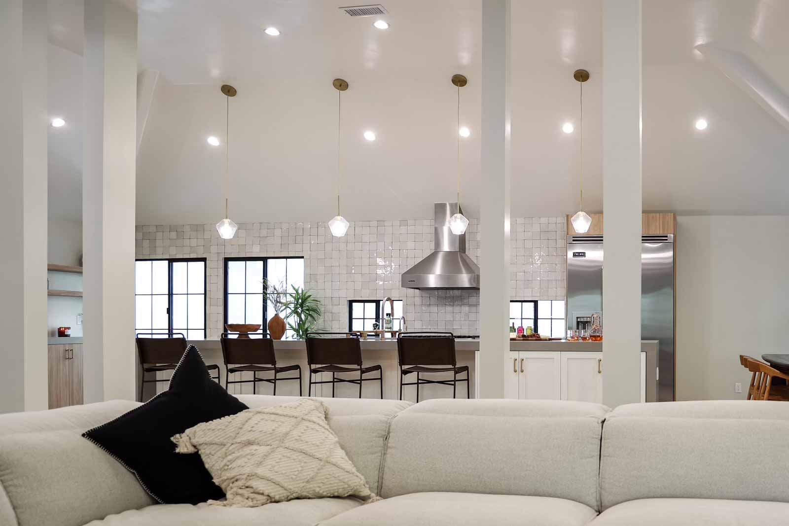 Long Beach kitchen living room integration