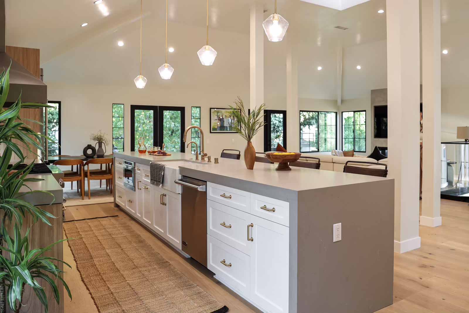 Long Beach kitchen island with modern design