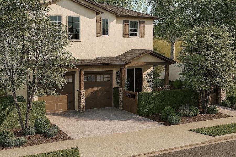 Thousand Oaks side yard landscape design render
