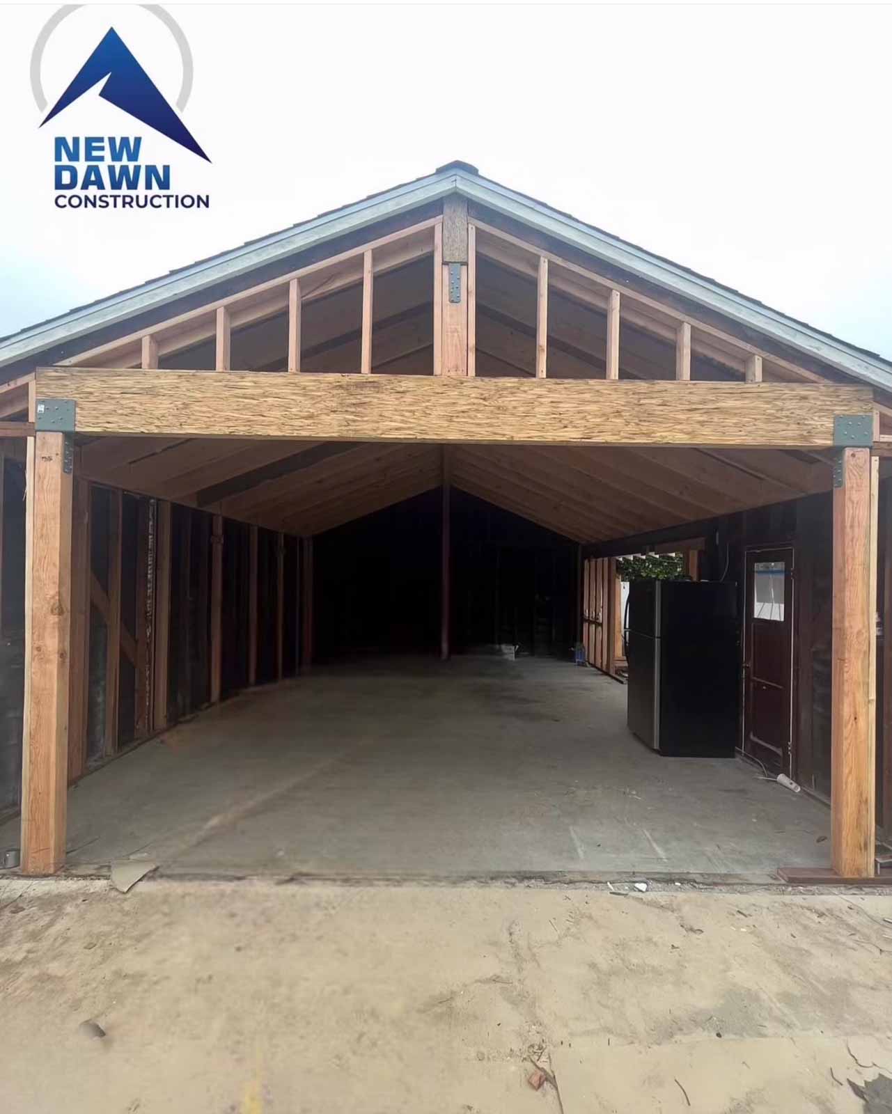 Vaulted roof framing for room addition with gable design - Glendale home addition contractor
